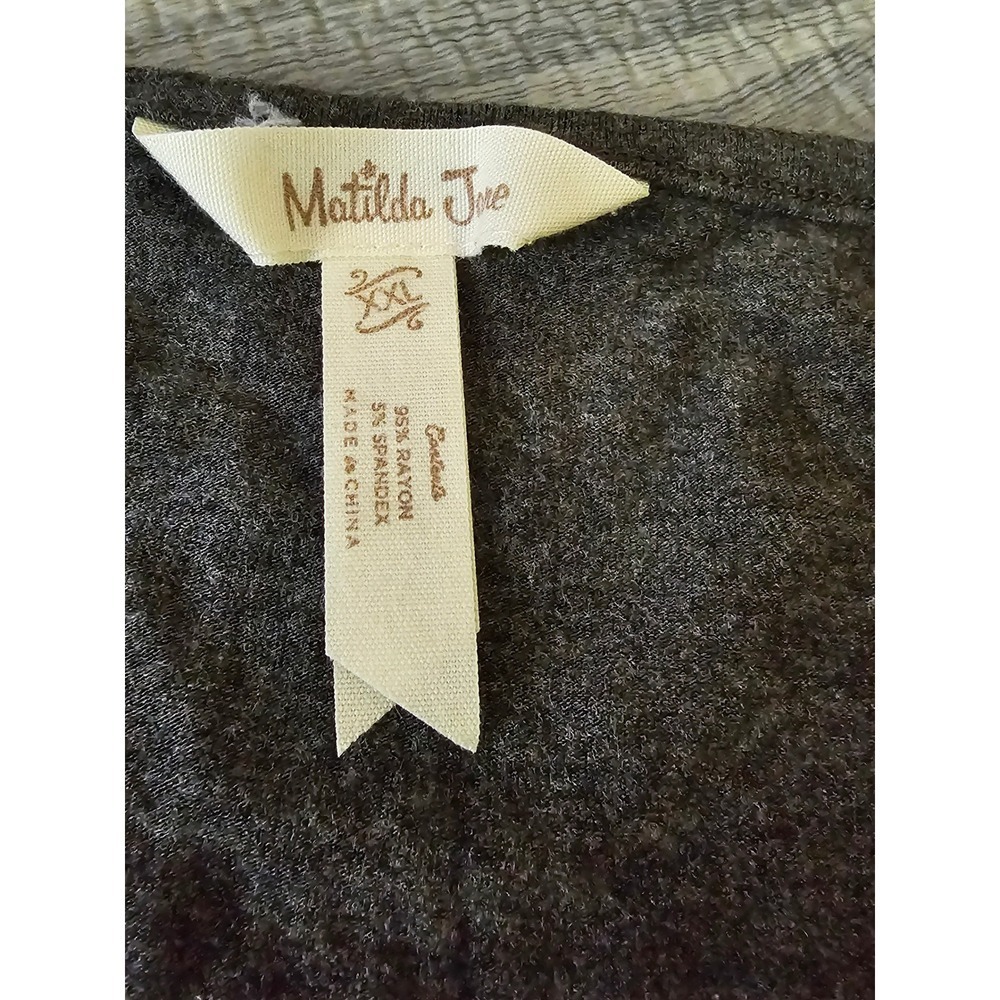 Matilda Jane Live To Teach Gray Bell Sleeve Tshirt Swing Dress XXL - Picture 7 of 8